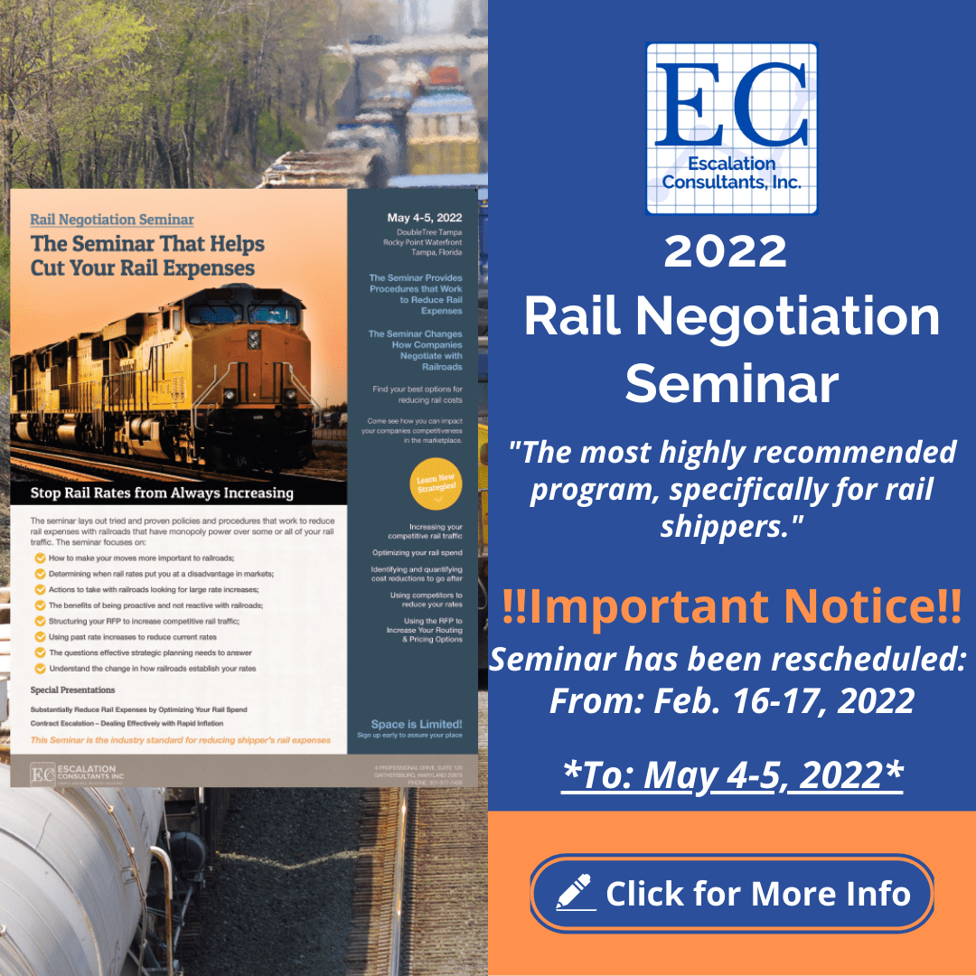 Rail Negotiation Seminar Reschedule