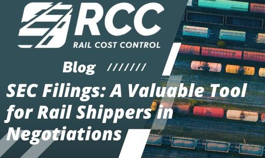 RCC Blog: SEC Filings Are Valuable Tools for Rail Shippers in Negotiations